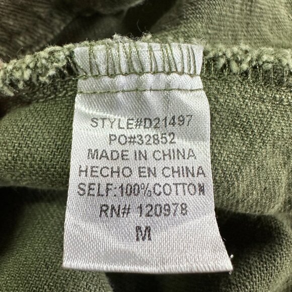 Entro Oversized Denim Babydoll Dress in Olive Green, Size Medium - Picture 6 of 11